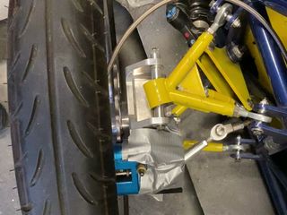 Prototype mounted to upright with duct tape